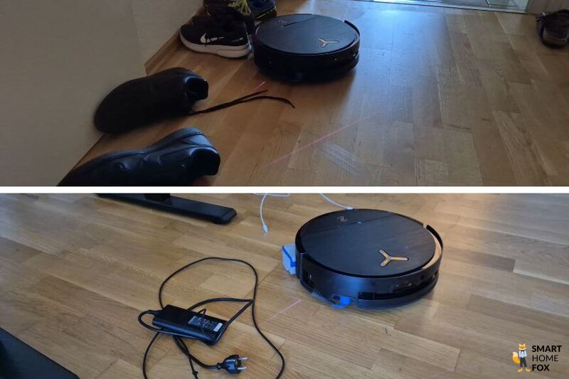 Hinderniserkennung des ECOVACS DEEBOT X9 Pro OMNI Saugroboters im Test im direkten Vergleich.